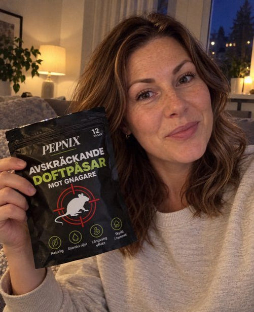 Sara Blom med Pepnix doftpåsar